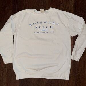Rosemary Beach, Custom Colors white sweatshirt/Adult Large